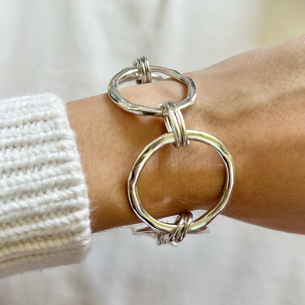 Silver chain bracelet